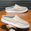 Zapatos de Lona para Hombre de Verano Zapatos de Lona Transpirables de Lino Slip-ons Zapatos Casuales de Tabla para Hombre Zapatos Perezosos de Moda Zapatos de Punta Cerrada Medias Zapatillas