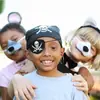 Máscara de Ojo de Calavera de Fieltro para Halloween Sombrero de Pirata Tuerto Accesorios Divertidos para Niños Suministros de Decoración Máscara de Ojo para Mascarada
