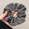 Goma para el pelo de alta gama estilo coreano para mujer, scrunchie con lazo de encaje, cuerda para moño de pelo linda, accesorio para el pelo versátil