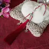 Yixiangfei hebilla de seguridad de tres colgantes borla 12 cm borla cheongsam vestido cara de caballo colgante de jade decoración colgante de cintura tapeta de presión paso prohibido