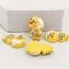 Resina Brilhante de Desenho Animado Pato Amarelo Feio Material DIY Cola Cremosa Ímã de Geladeira Capa de Celular Material para Adereço de Cabeça Grampo de Cabelo