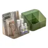 Caja de almacenamiento de cosméticos de escritorio, caja de plástico acrílico transparente, caja compartimentada para labiales, soporte para brochas de maquillaje de dormitorio, portalápices