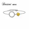 Daisi Ni Joyería Transfronteriza Nueva y Colorida de Moissanita Pulsera Geométrica Delgada de Moda Ajustable Venta al por mayor de fábrica
