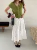 3ª Mañana Fórmula Suave Elegante Estilo Coreano Top de Punto con Cuello en V y Lazos Manga Corta Zy4098
