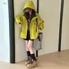 Chaqueta Cortavientos Impermeable para Exteriores Nueva de Otoño 2026 para Niñas, Abrigo Versátil Casual para Senderismo para Niños Mayores