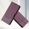 Adecuado para Funda de Cuero Samsung S25, S26Fe Relieve Panal Tridimensional Ranura para Tarjetas Billetera Antirrobo Protección Deslizante Funda M54 Color Sólido