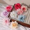 Simulação cabeça de flor rosa faça você mesmo coroa de pulso acessórios de cabelo grampo de cabelo flor parede decoração acessórios flor de casamento atacado