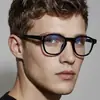 Nuevos Armazones de Lentes Transparentes con Bloques de Color 2026 para Hombre, Armazones de Lentes Estilo Retro Ins Carey, Lentes Sin Graduación con Filtro de Luz Azul para Mujer
