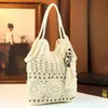 Bolso tejido estilo bohemio 2026 para vacaciones en la playa, bolso de hombro cruzado para llevar debajo del brazo, bolso de playa para mujer, bolso de mano para verano