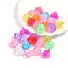 Plástico Transparente Colorido Gota d'Água Facetada Diamante com Furo Pingente Contas Soltas DIY Acessórios de Roupa Joias