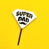 Fábrica de decoración de pasteles para el Día del Padre suministro directo tarjeta de pastel acrílica papá héroe pastel de fiesta de cumpleaños enchufe