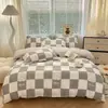 Nuevo conjunto de cuatro piezas estampado de algodón con aloe vera, amigable con la piel, para uso en casa, conjunto de cuatro piezas al por mayor, conjunto de cuatro piezas de algodón suave lavado