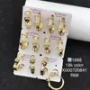 Pendientes de Aleación de Cobre Xuping Chapados en Color Oro de 18K con Circonita Artificial para Mujer, Clips para Orejas Estilo Europeo y Americano, Venta al por Mayor Transfronteriza de Comercio Exterior en Stock