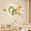 Pintura Decorativa de Restaurante Estilo Moderno Simples com Relógio, Arte de Parede com Fundo de Pedra e Arenito Pintura para Pendurar na Parede