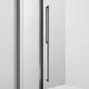 Tipo Diamante Separação Úmida e Seca Preto Simples Aço Inoxidável Box de Banho Banheiro Divisória de Vidro Porta Plana
