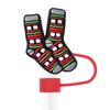 Amazon Hot Christmas Straw Cap Personalizado Soft Glue 10mm Straw Sleeve Party Straw Decorative Cap Capa de poeira