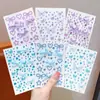 Adesivos Faciais de Pérola Borboleta Iridescente para Apresentações de Palco Infantis, Adesivos de Diamante Brilhantes para Sessões de Fotos de Aniversário de Meninas, Decoração de Maquiagem para Olhos