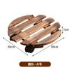 Temu Suporte de Flores Móvel de Madeira Maciça Espessa Bandeja de Flores Bandeja para Vasos de Flores Bonsai Suporte de Base Rolante com Rodízios Universais