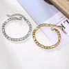 Acero inoxidable tres en uno cadena NK pulsera de acero de titanio oro 5mm/7mm color acero joyería para hombres y mujeres al por mayor BR-1076