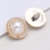 Botones Plásticos Electroplateados al por Mayor para Abrigos de Peluche y Camisas de Mujer, Botones Redondos de Perla Diamantada de Alta Gama Estilo Pequeño Fragancia