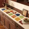 Alfombrilla Protectora para Encimera de Aparador Estilo Americano, Sensación de Lujo Ligero de Alta Gama, Alfombrilla para Mesa de Mueble de TV, Alfombrilla Anti-Suciedad para Mesa de Zapatero de Entrada