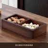 Caja de Almacenamiento de Frutos Secos de Nueve Compartimentos, Estilo Chino Madera Maciza 2024 Caja de Frutos Secos de Lujo de Gama Alta, Charola para Dulces y Snacks para Uso Doméstico
