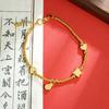 Pulseira de Ouro de Areia Vietnamita Design de Luxo Leve Superfície Fotossensível Contas Pulseira de Gato Estilo Simples Feminino Joias Duradouras Atacado
