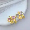 [Oro Real de Cobre] Lazo Chica Pura Comercio Exterior Transfronterizo DIY Joyería Hecha a Mano Cobre Circonio Microincrustado Colgante
