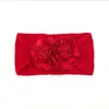 Accesorios para el cabello de bebé de color sólido, Diadema de flor de nailon sin costuras para bebé, Diadema de ala ancha para niños, Lazo