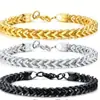 El más vendido en Europa y América, cadena reversible de doble fila de acero inoxidable para hombre, punk, nicho, hip-hop, audaz, pulsera de cadena cubana de acero de titanio