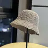 Nuevo Estilo Sombrero de Pescador de Punto Hueco Transpirable Sombrero de Verano para Mujer 2026 Sombrero de Protección Solar Que Hace que la Cara Parezca Más Pequeña Sombrero de Sol Casual