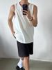 Camiseta holgada informal sin mangas de estilo perezoso para hombre, chaleco interior de color sólido, novedad de verano de 2024
