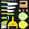 Cuchillo de plástico para frutas para niños, pelador, jardín de infantes, educación temprana, no es fácil lastimar las manos, tabla de cortar, cuchillo para pasteles, molde para galletas, juego