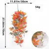 Colgante de Pared Hojas de Arce Frambuesa Simuladas Transfronterizo Li Chen Color Otoño Acción de Gracias Decoración de Ratán Ventana Atmósfera Festiva Colgante Decorativo