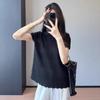 Tejido de punto de aspecto juvenil, tejido jacquard, cuello polo, manga corta, camiseta de punto para mujer, verano, nuevo H0729Z