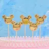 Tarjeta de inserción reflectante para pastel pu amor estrella de cinco puntas Corona tarjeta de inserción de cumpleaños suministros para fiestas tarjeta de inserción de decoración de pastel esmerilado
