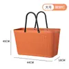 Cesta de Picnic para Acampar al Aire Libre Transfronteriza Cesta Portátil Almacenamiento de Comestibles Portátil para Supermercado Gran Capacidad Cesta de Compras de Plástico Engrosado