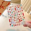 Fique Rico e Boa Sorte 2025 Ano Novo Estéreo em Relevo Computador Telefone Celular iPad Adesivos para Caderno Adesivos de Nail Art para Decorar Unhas
