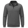 Sudadera jacquard para hombre transfronteriza, nuevo estilo europeo y americano de Amazon, top liso de manga larga, jersey casual de otoño e invierno