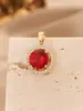Colgante de Moda Versátil para Mujer P3064, Personalizado, Creativo, de Alta Gama, con Cuatro Garras, Muy Brillante, Circonita tipo Bling, Circonita de Colores