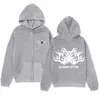 Sudadera con cremallera y estampado de estrellas, sudadera casual holgada, chaqueta tipo cárdigan para hombre