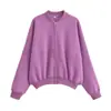 Chaqueta de béisbol de forro polar transfronteriza de comercio exterior para mujer, cárdigan casual de cremallera holgado, chaqueta sudadera corta