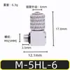 Conexão Pneumática Miniatura de Travamento Rápido M-5H-4/6 com Espigão de Metal M-5HL-4/6 Plugue com Fenda M-5P