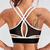 Tops de Yoga Color Block Transfronterizos, Bras de Yoga con Tirantes Cruzados, Chalecos Deportivos de Fitness Elásticos y Cómodos