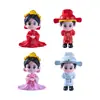 Paisaje en miniatura, figuras de pareja de bodas tradicionales chinas, accesorios de decoración DIY para casa de muñecas, pequeños adornos de mesa, estilo vintage