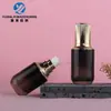 Juego de Botellas de Vidrio de Color Degradado en Stock para Dispensar Tónico, Loción y Esencia; Botella de Vidrio para Crema Cosmética de 50g