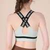 Sujetador deportivo a prueba de golpes y vibraciones con estampado de letras transfronterizo, moda para correr, entrenamiento, fitness, espalda hermosa, sujetador para Pilates, yoga para mujeres
