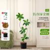 Planta verde artificial Black Diamond seringueira high-end luz de luxo decoração de sala de estar grande piso silencioso vento biônico planta falsa