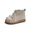 Invierno 2026 Estilo Nuevo Niñas Niños Moda Botas Cortas con Lazo de Pedrería Estilo Coreano Botas de Piel de Princesa Zapatos para Niños Venta al por Mayor