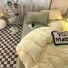 Juego de cuatro piezas color viento funda nórdica sábanas para el hogar mezcla y combina pequeño fresco dormitorio de estudiantes juego de cama de tres piezas al por mayor